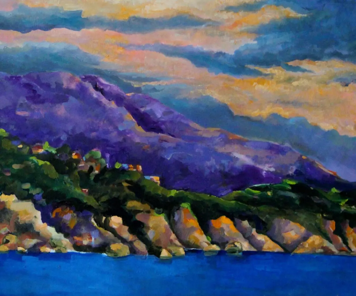 Colourful landscape painting used as the featured image for an article on CX values and culture workshops.