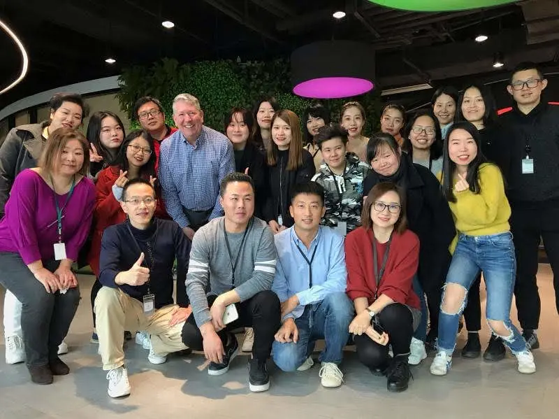 Team Leaders participating in an OmniTouch training session with Daniel Ord in Shanghai.