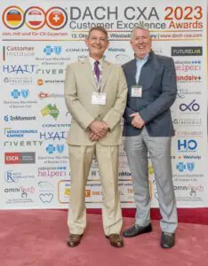 Daniel Ord and Marcus von Kloeden at the DACH Customer Excellence Awards 2023 in Wiesbaden Germany
