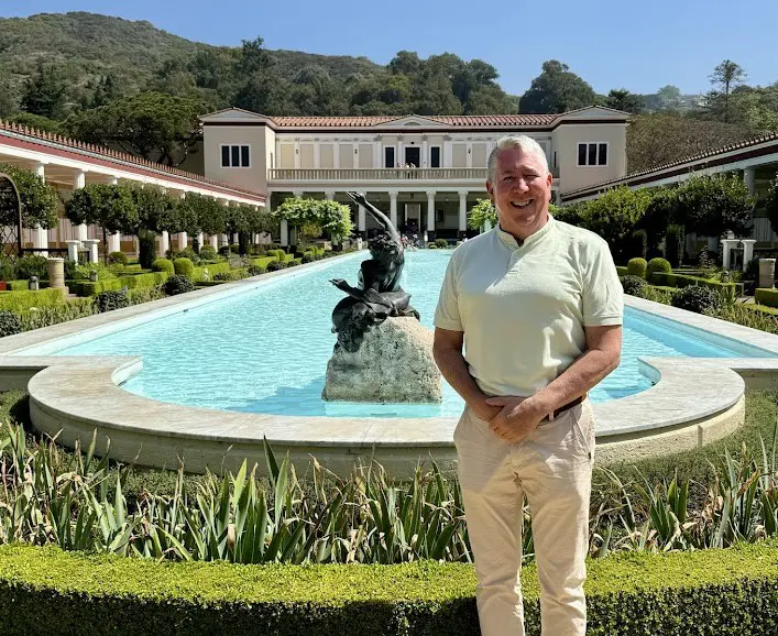 Daniel Ord at the J. Paul Getty Villa in Malibu