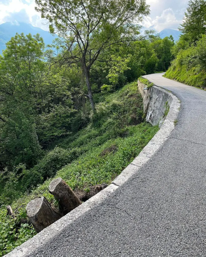A road in Lake Como Italy